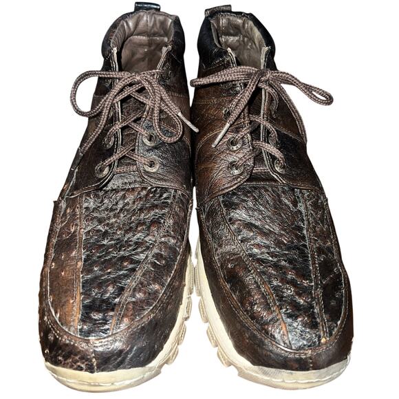 Reptillus Men’s Sz 12M Ostrich Leather Chukka Boots Made In Mexico main image 7